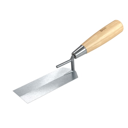 Margin Trowel, Bucket Carbon Steel 5 X 2 Wood Handle